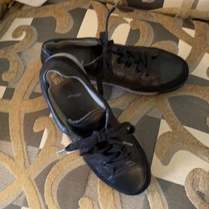 Black walking shoes